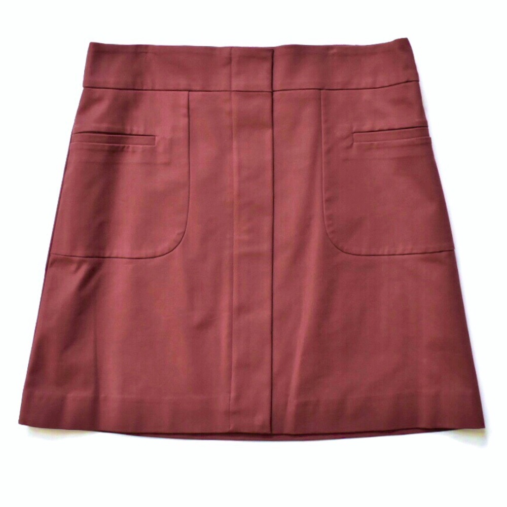 Lord & Taylor Rust A-Line Mod Style Skirt